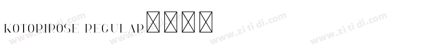 KotoriRose Regular字体转换